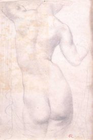Étude de nu féminin, posée par Eulalie Verdier, 1911-1912