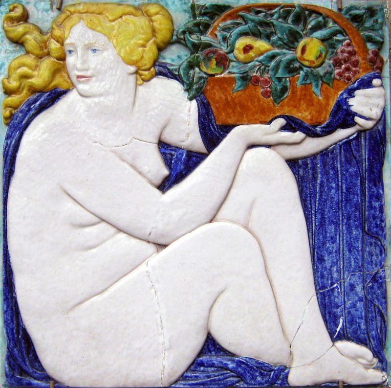 Femme assise à la corbeille de fruits - Richard Guino, c. 1922